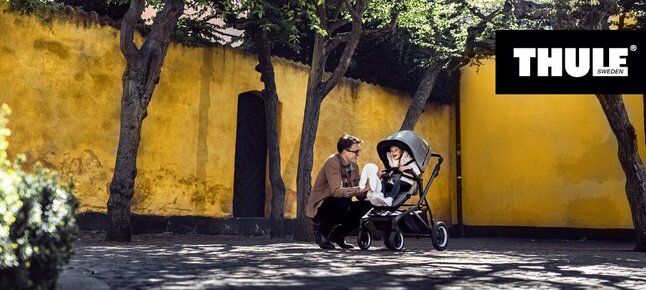 Thule 3-in-1 Wandelwagen Sleek Grey Melange On Black