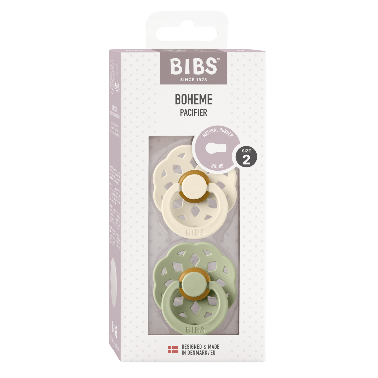 Bibs Fopspeen 6 - 18 maanden Sage/Ivory - 2 stuks