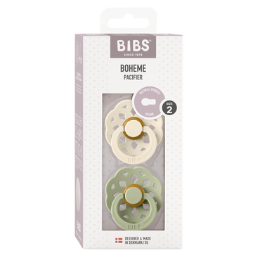 Bibs Fopspeen 6 - 18 maanden Sage/Ivory - 2 stuks