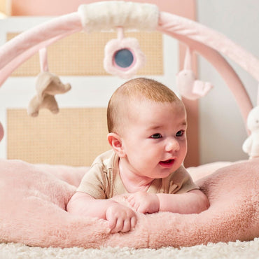 Nattou Tapis d’éveil/pouf avec arches rose