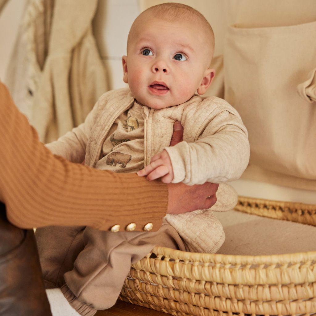 Dirkje Set 3-delig broek t-shirt cardigan Pebble jongen