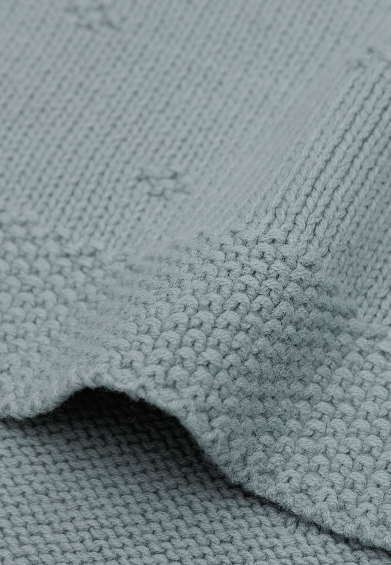 Jollein Couverture pour berceau ou parc Cosy Knit Sea Green coton Lg 100 x L 75 cm