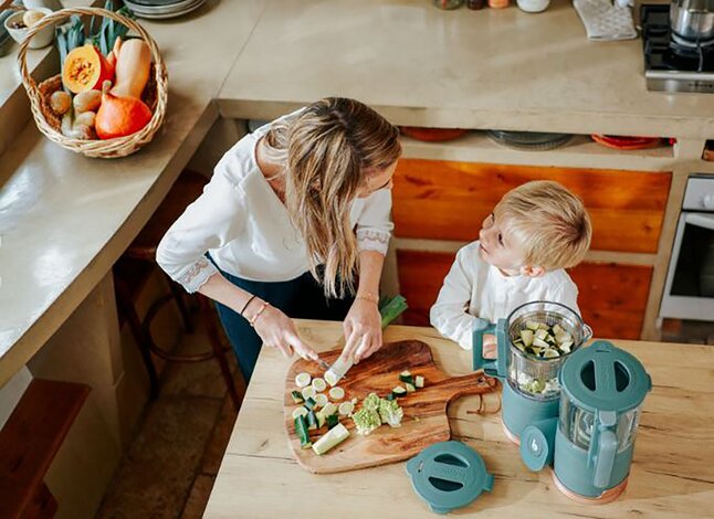 Babymoov Stoomkoker-mixer Nutribaby Glass Forest Green