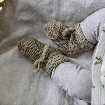 Noppies Sokken Booties Knit Nelson 0 tot 12 m taupe