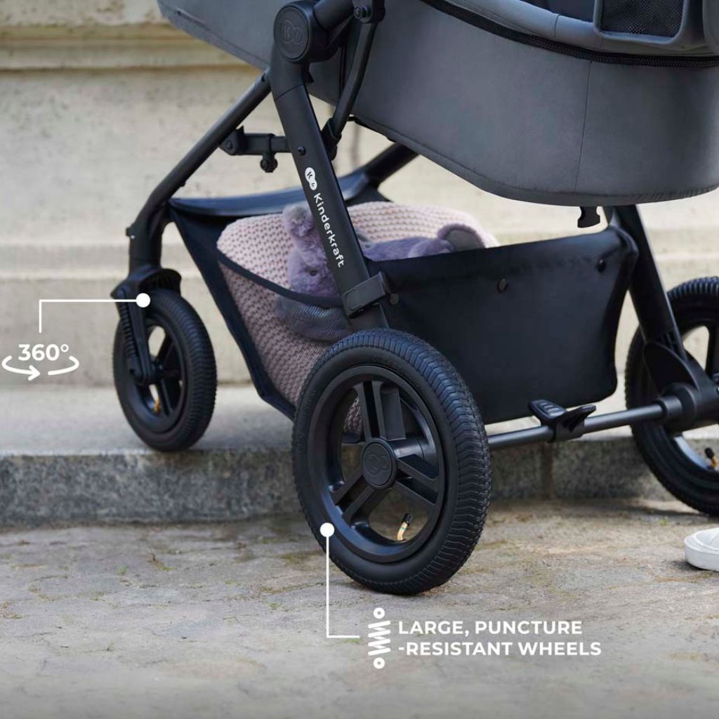 Kinderkraft Kinderwagen MOOV 2 AIR met autostoel lichtgrijs