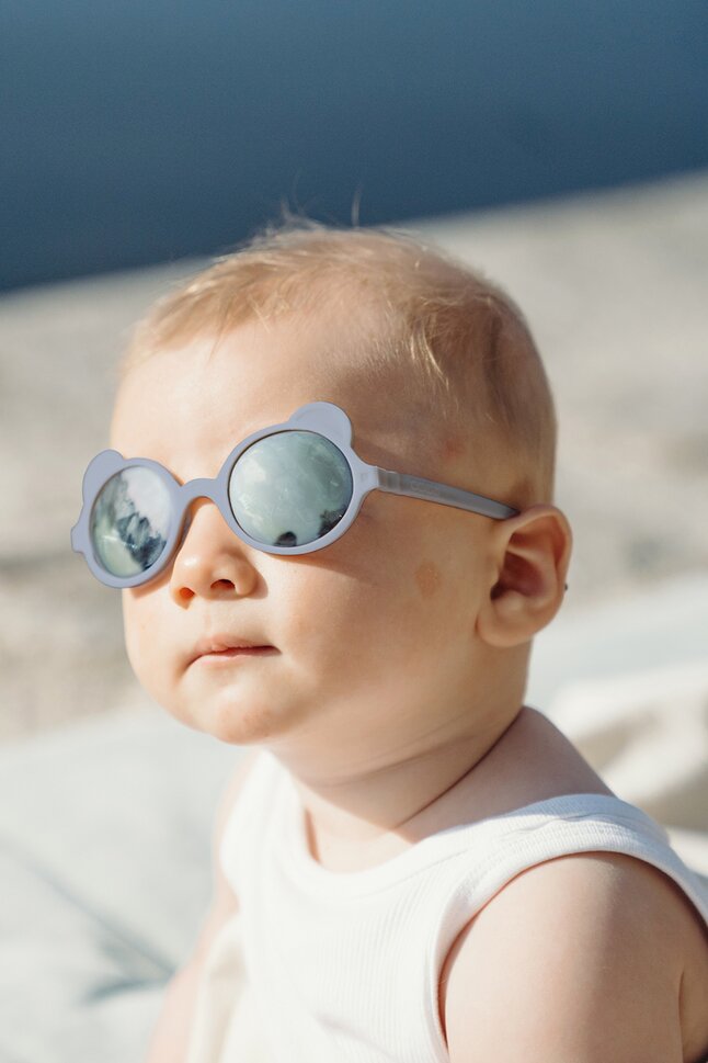 Ki ET LA Lunettes de soleil Ours'on bleu/gris argenté 1-2 ans