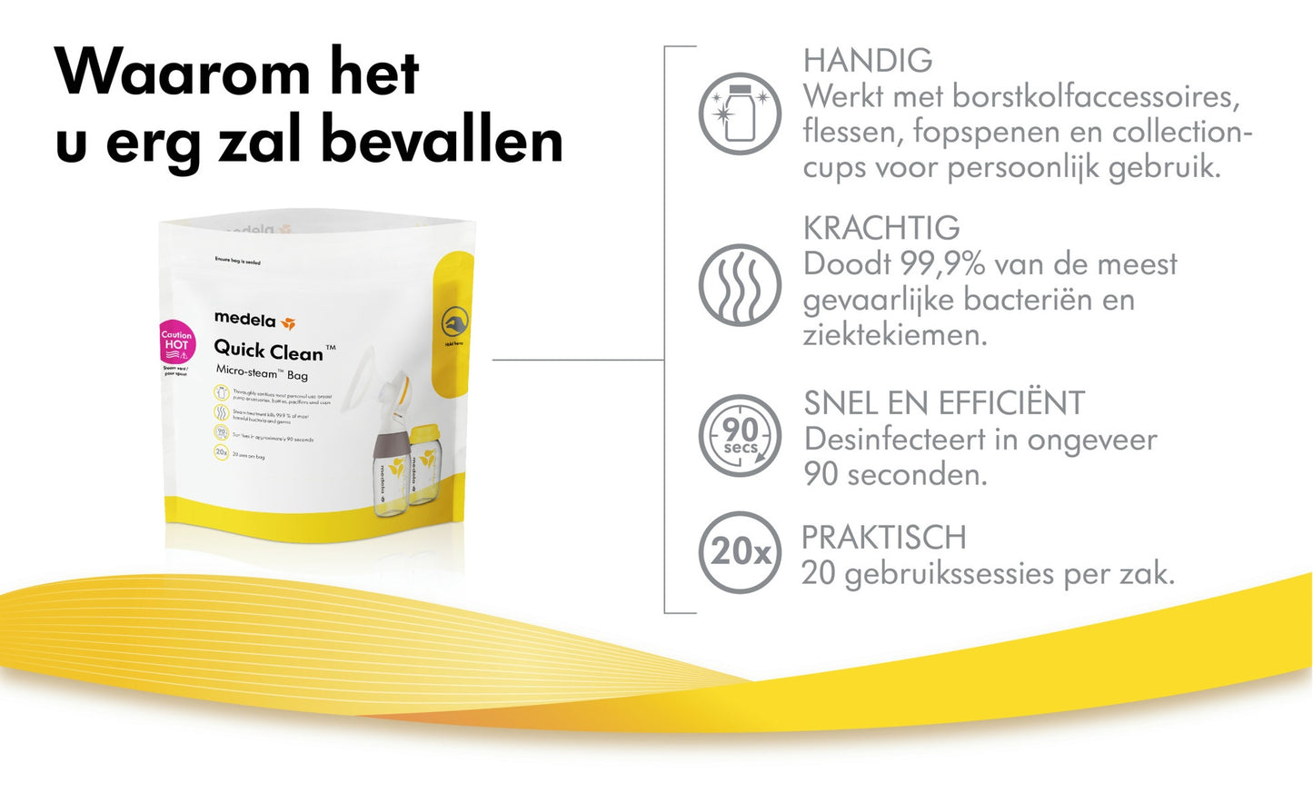 Medela Magnetronsterilisatiezakje Quick Clean™ - 5 stuks