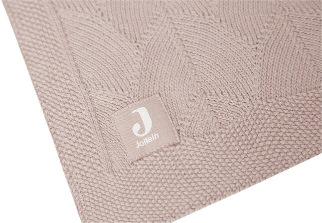 Jollein Couverture pour berceau ou parc Shell Knit Wild Rose