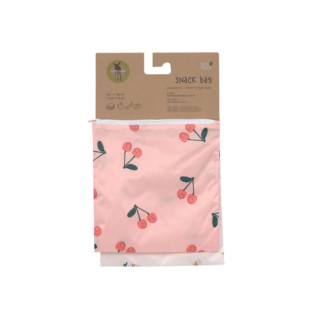 Lässig Sac à snack Happy Fruits Cherry - 2 pièces