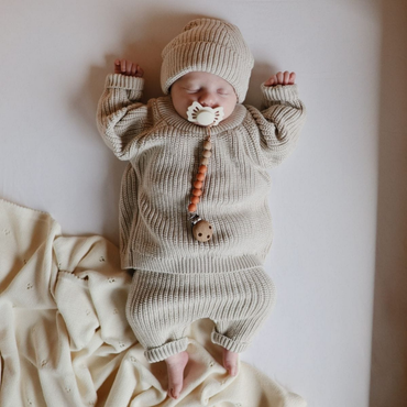 FRIGG Fopspeen + 0 maanden Lucky silicone Cream/Blush - 2 stuks