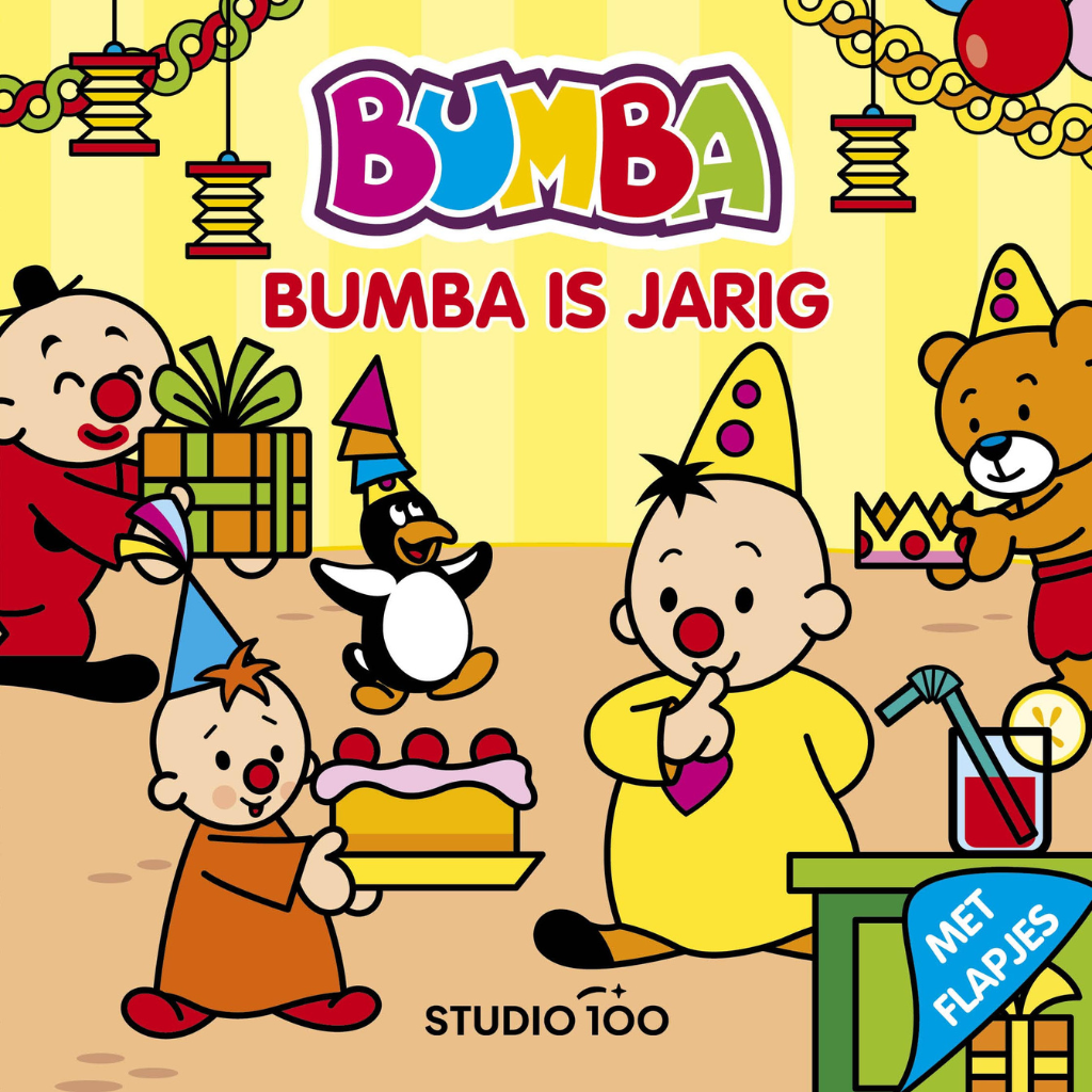 Bumba kartonboek met flapjes - Bumba is jarig Bumba