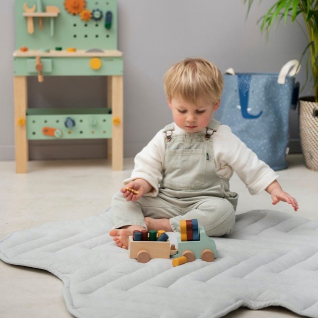 Trixie houten dierenauto met aanhangwagen