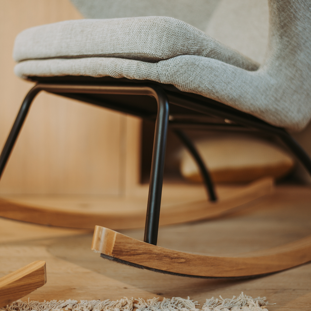 Quax Chaise à bascule Rocking Chair De Luxe Adult Sand grey