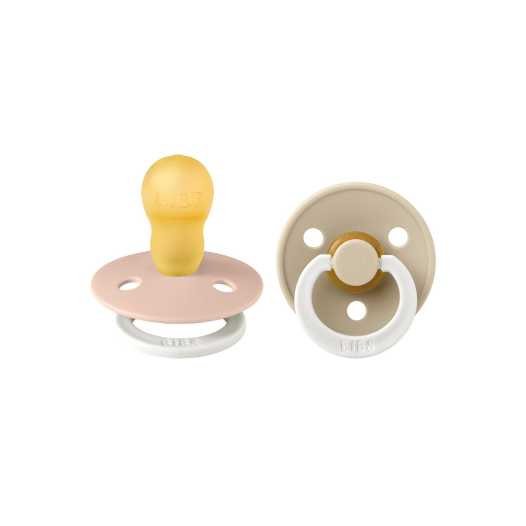 Bibs Fopspeen + 18 maanden Glow in the dark Blush/Vanilla - 2 stuks