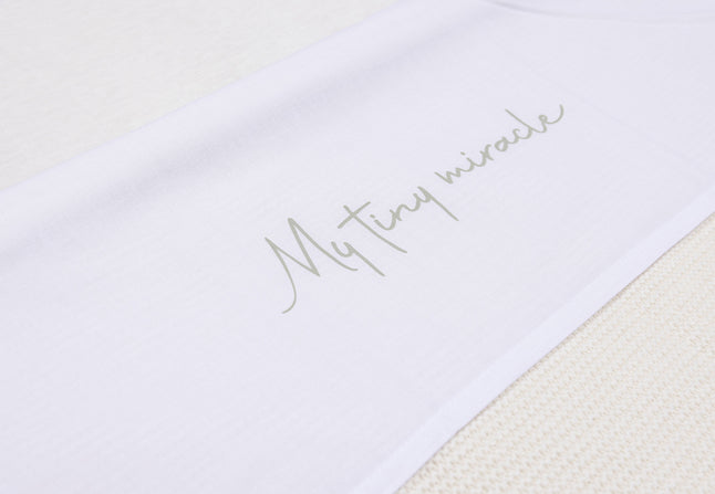 Jollein Laken voor wieg of park My Tiny Miracle Olive Green