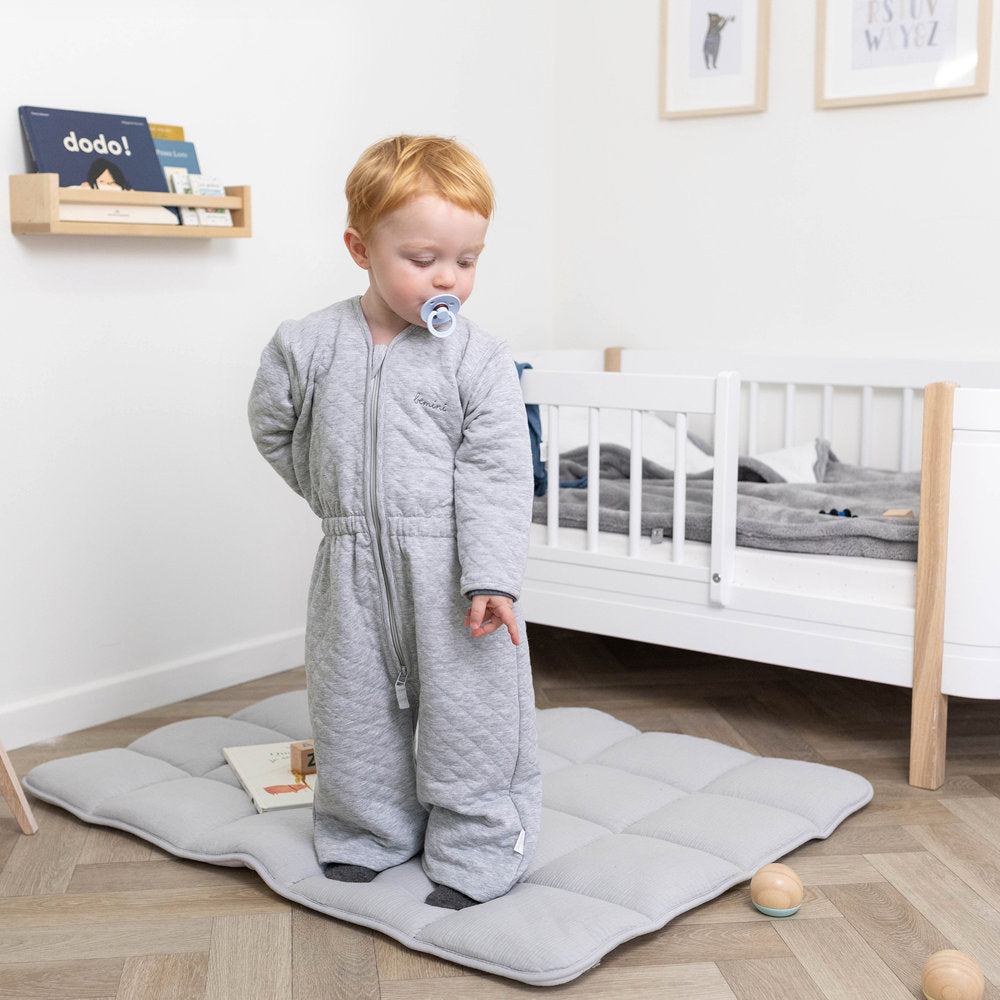 Bemini Sac de couchage mi-saison Magic Bag Pady Quilted Jersey gris chiné 100 cm