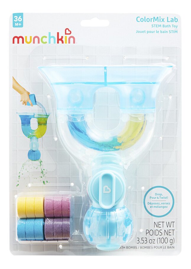 Munchkin Jouet de bain Pastilles effervescentes ColorMix Lab
