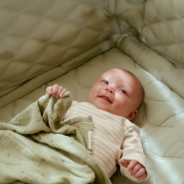 Little Dutch Tour de parc mousseline/matelassé Pure Sage 180 cm