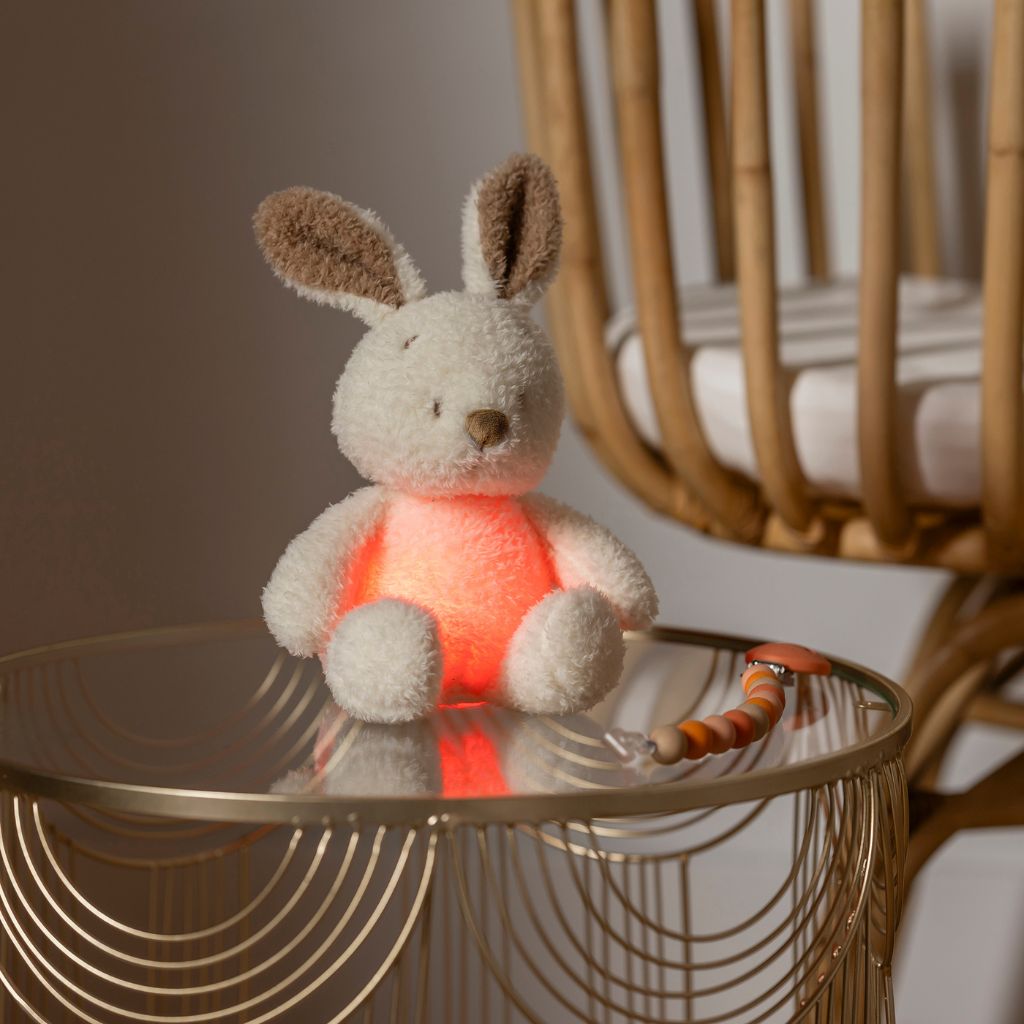 Nattou Knuffel nachtlamp Teddy/Nightlights Mini Sleepy konijn vanille