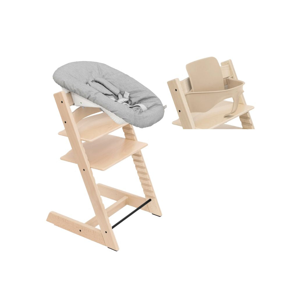 Stokke® Eetstoel Tripp Trapp® + Newborn set + Baby set² Naturel