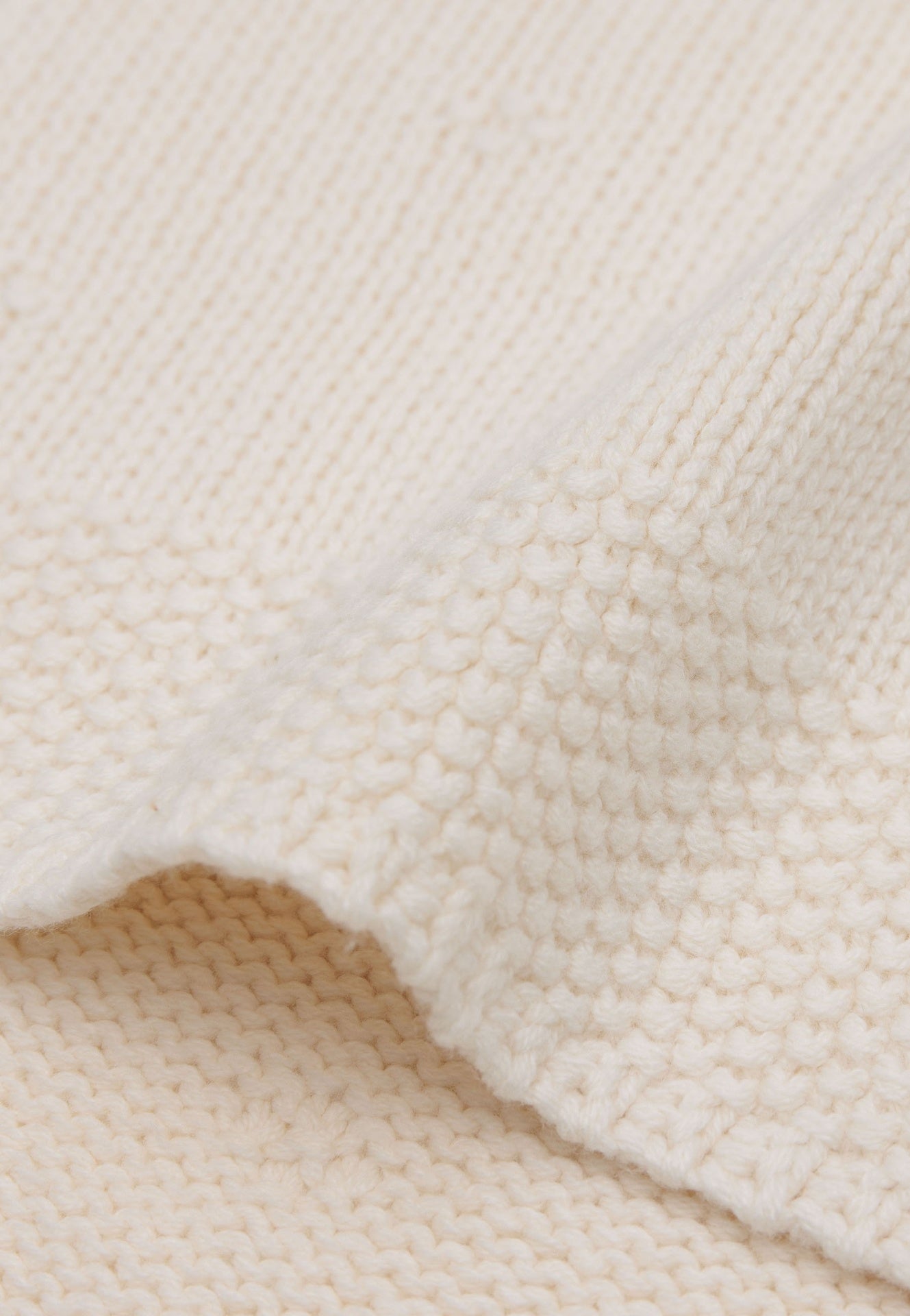 Jollein Couverture pour berceau ou parc Cosy Knit Ivory coton Lg 100 x L 75 cm