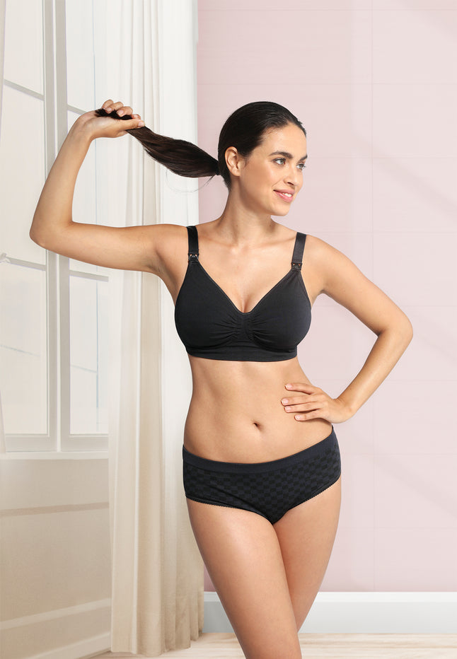 Carriwell Soutien-gorge d'allaitement 2.0 sans couture noir
