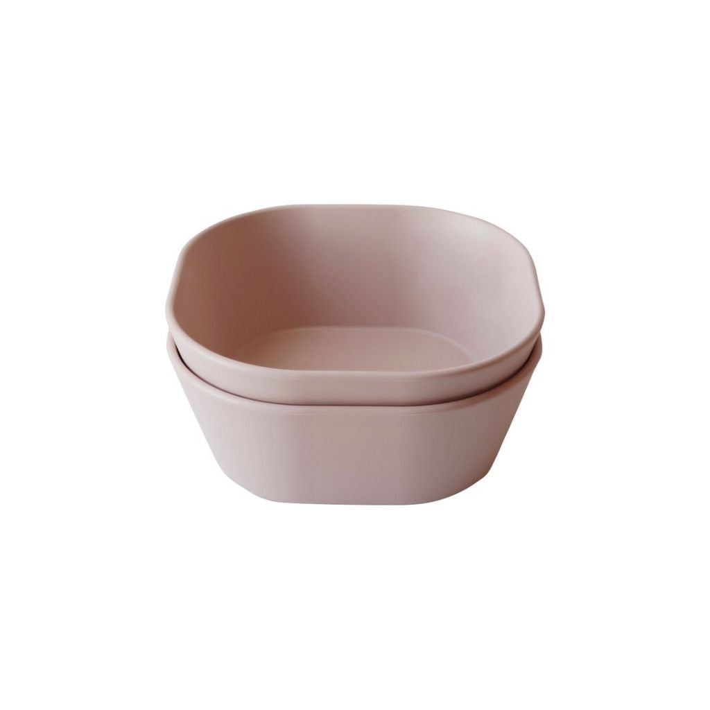 Mushie Kom Square Dinnerware Blush - 2 stuks