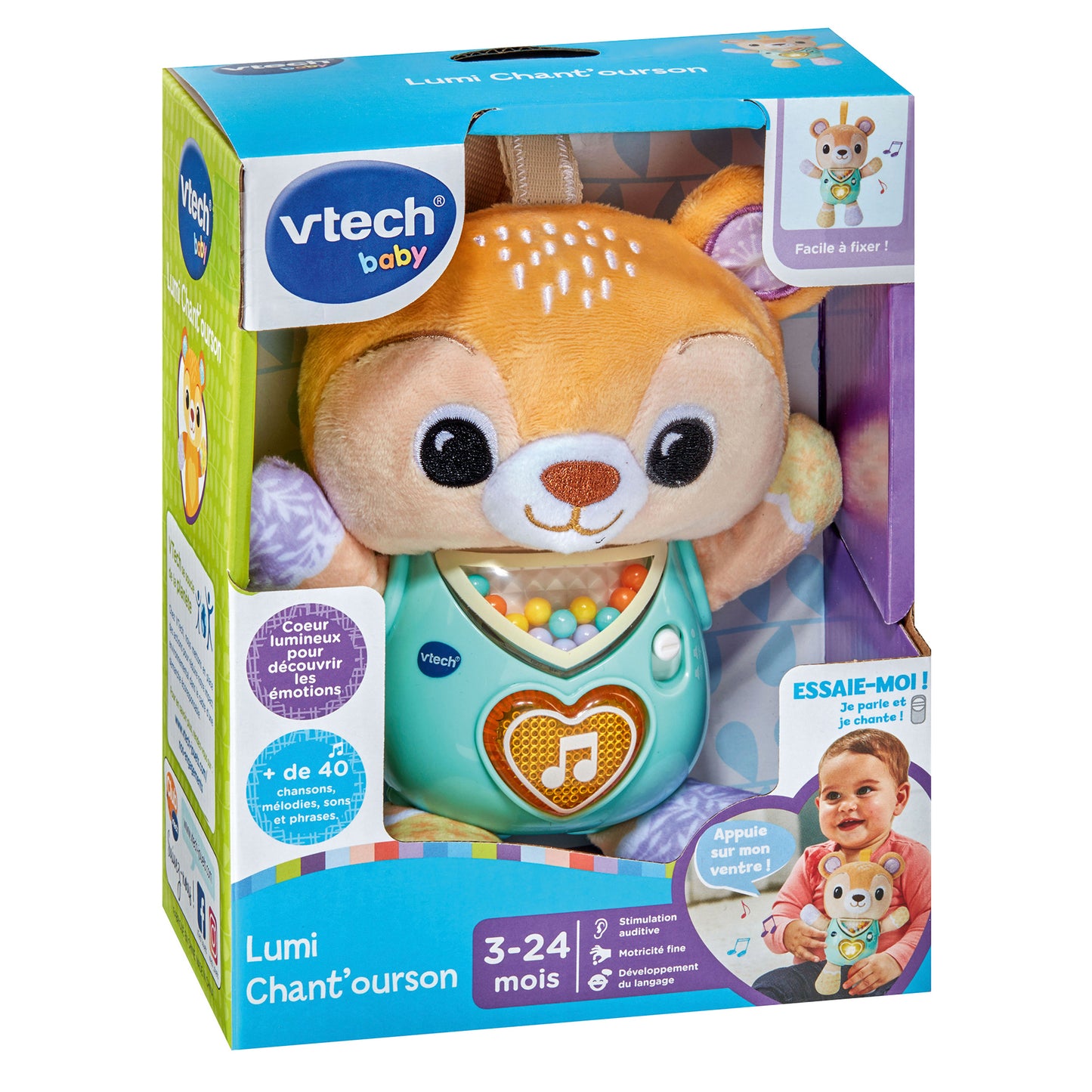 VTech Jouet d'activité musical Lumi chant'ourson FR