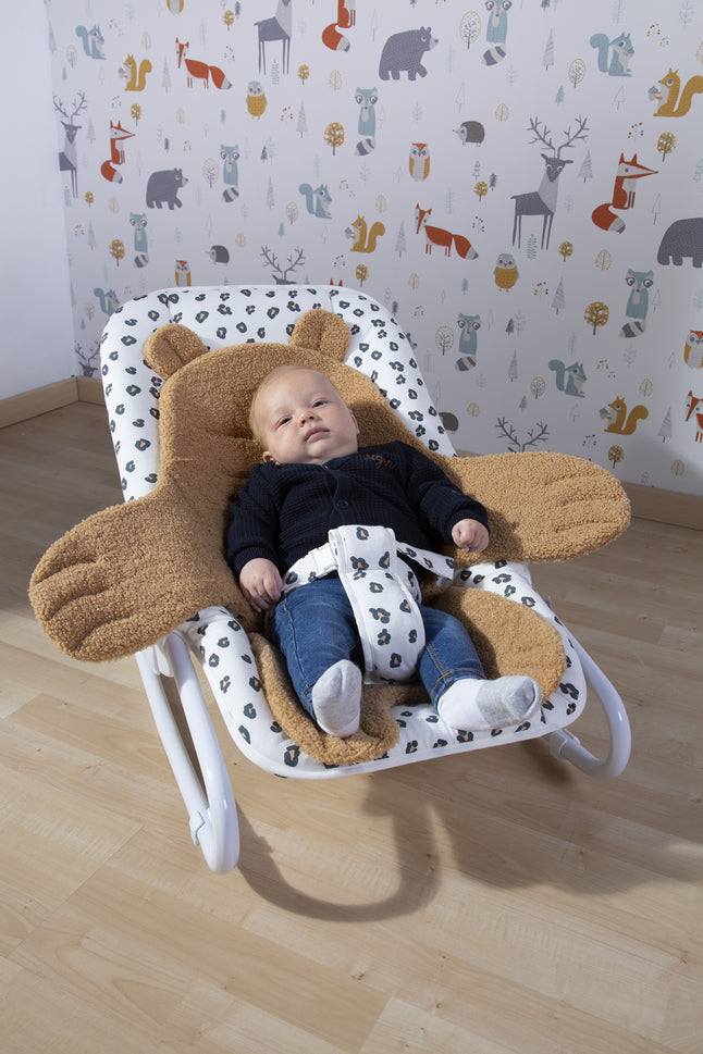 Childhome Coussin réducteur pour chaise haute Evolu 2 Teddy blanc/beige