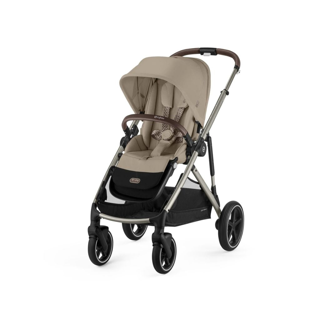 Cybex Poussette Gazelle S Taupe + nacelle + siège supplémentaire