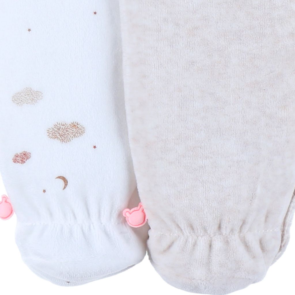 Noukie's Set de 2 pyjamas en velours Fluffy unisexe