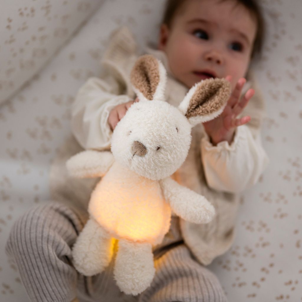 Nattou Knuffel nachtlamp Teddy/Nightlights Mini Sleepy konijn vanille