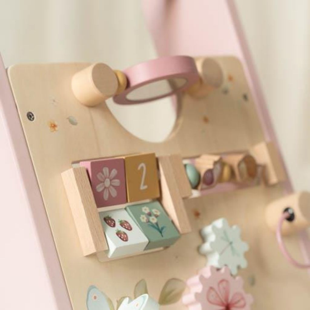 Little Dutch Porteur-pousseur en bois Fairy Garden rose