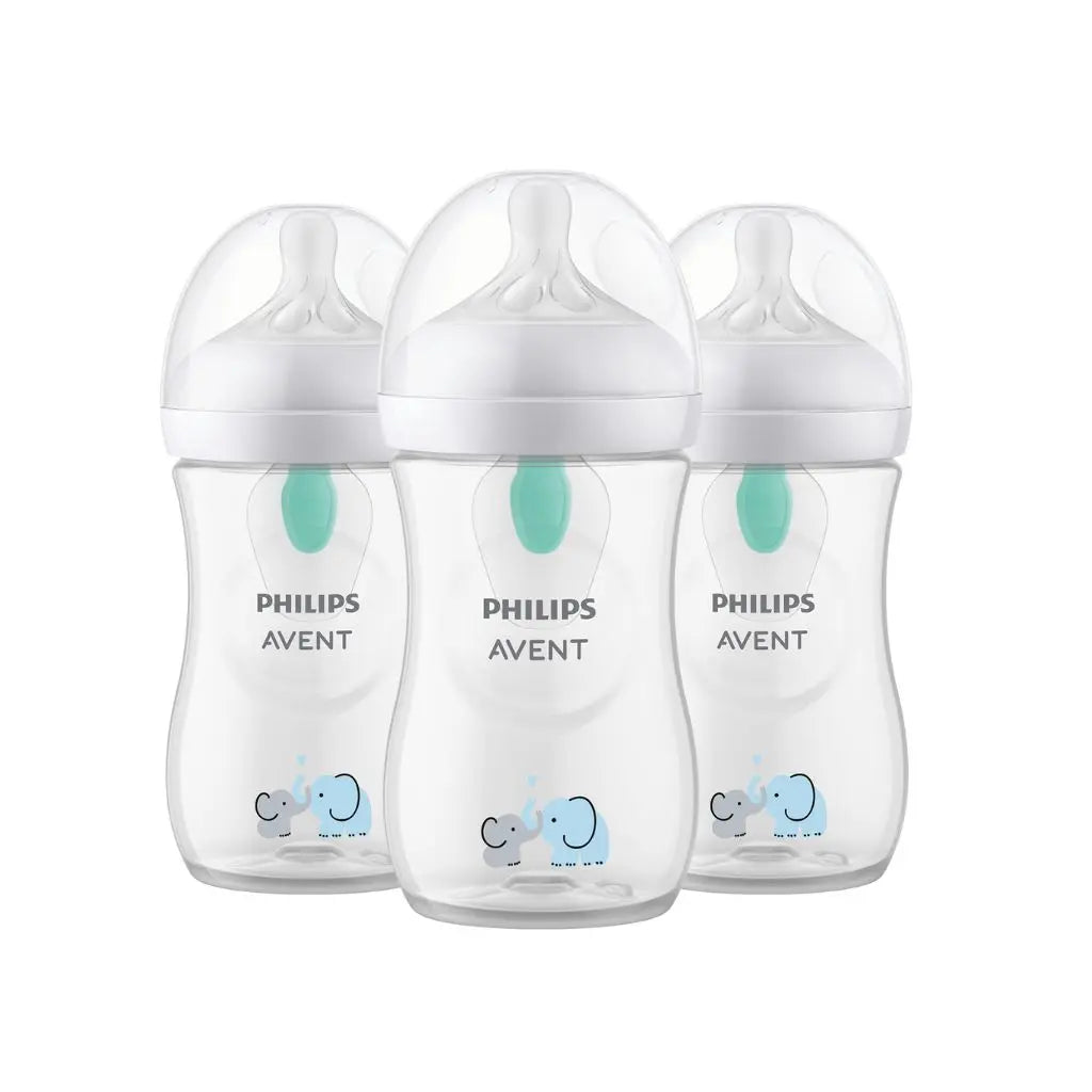Philips AVENT Zuigfles Natural Response AirFree Olifant transparant 260 ml - 3 stuks