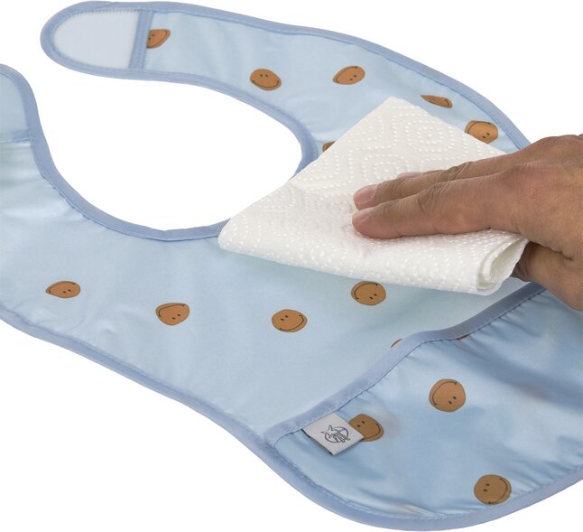 Lässig Bavoir Happy Rascals Smile Sky Blue - 2 pièces