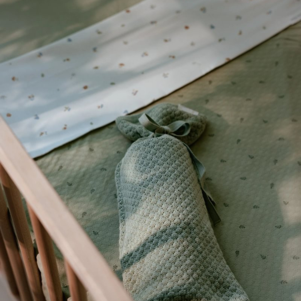 Little Dutch Deken voor bed zomer Pure Sage Leaves 110 x 140 cm