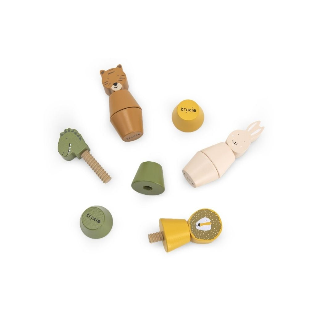 Trixie Jouet d'activité Animaux à vis en bois