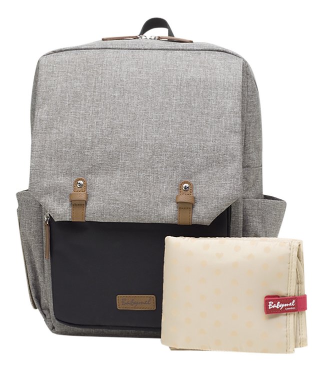 Babymel Sac à langer George gris/noir