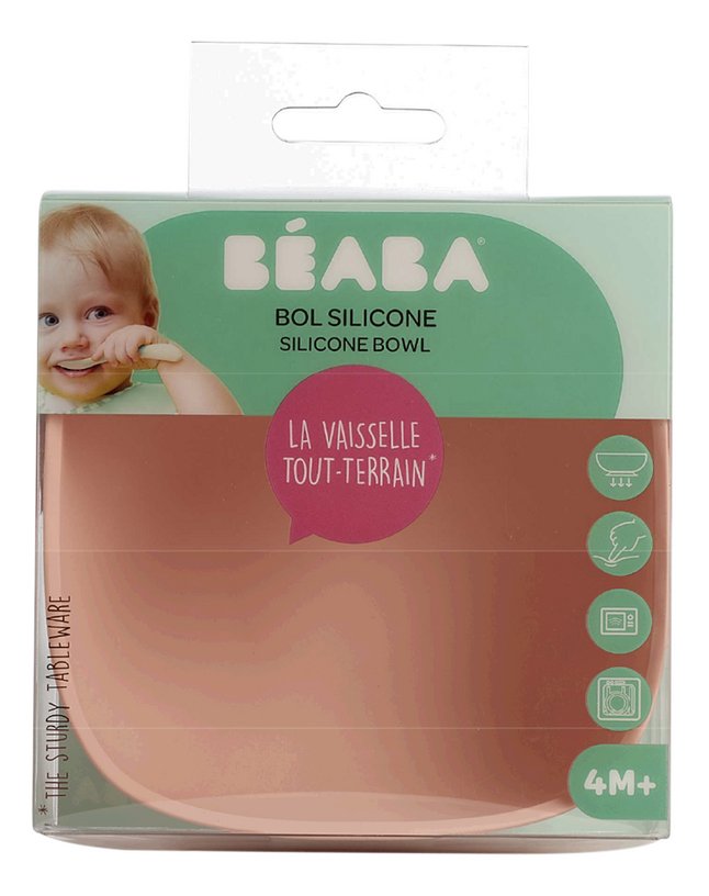 Béaba Assiette creuse avec ventouse rose