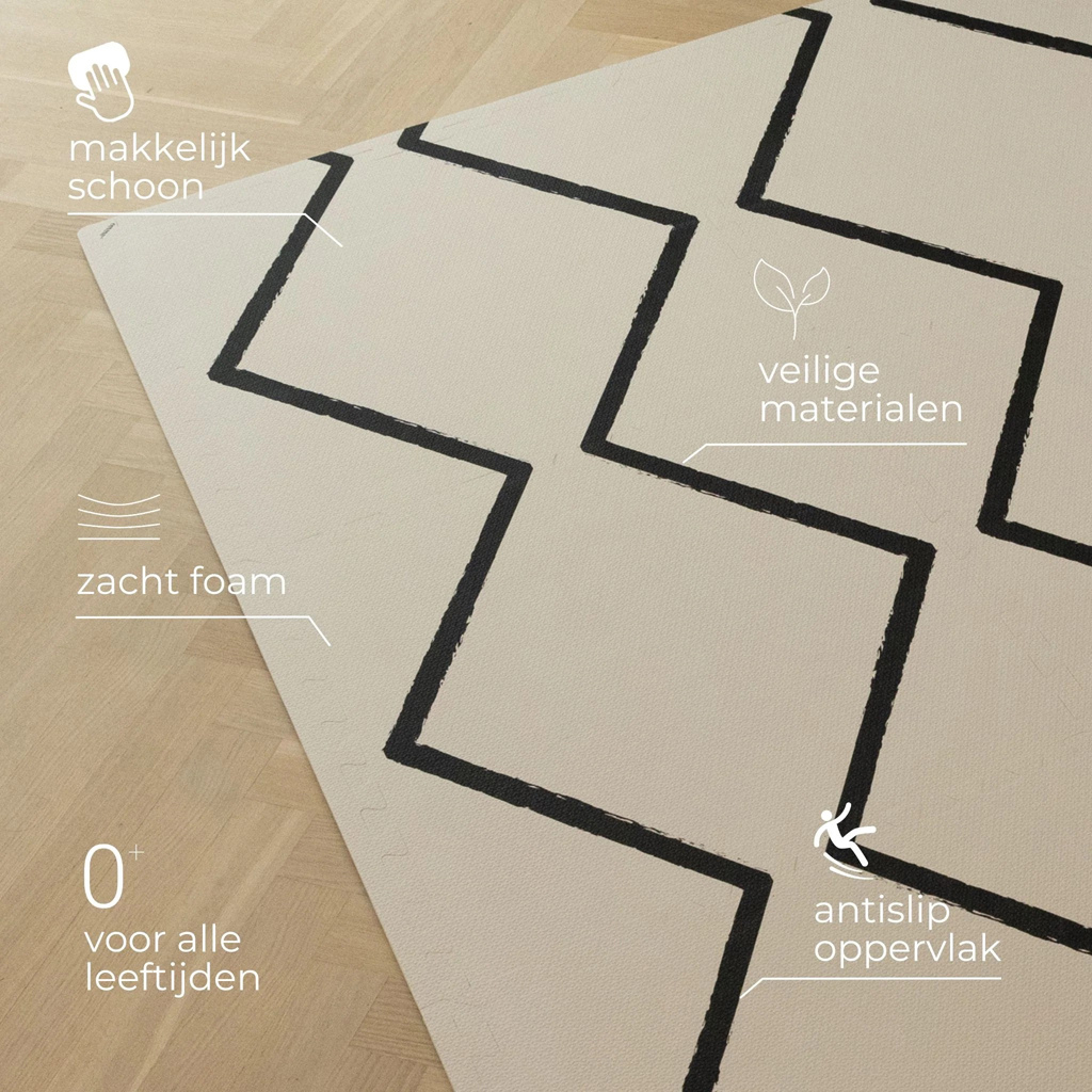 Eeveve Tapis-puzzle Beni Ecru