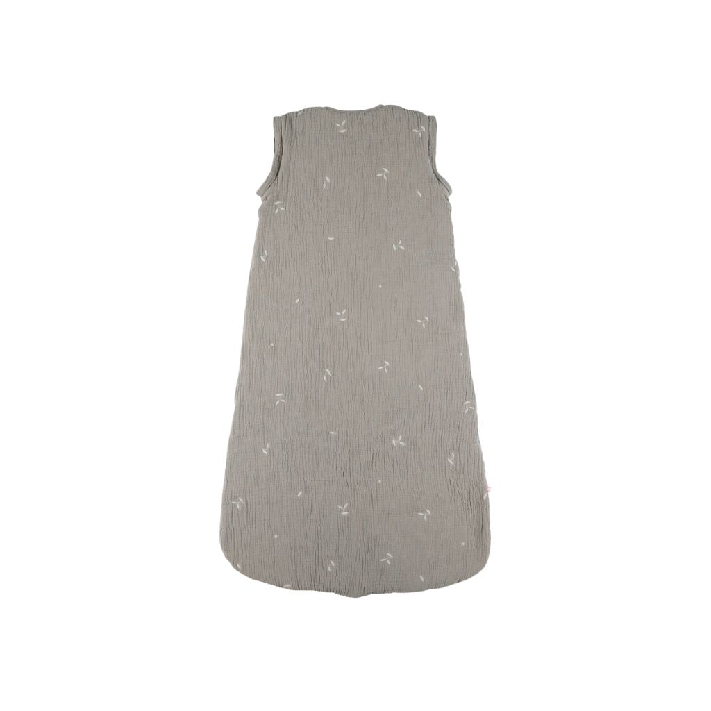 Noukie's Slaapzak met afritsbare mouwen muslin kaki 100 cm