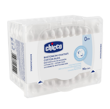 Chicco Wattenstaafjes met veiligheidskop - 90 stuks