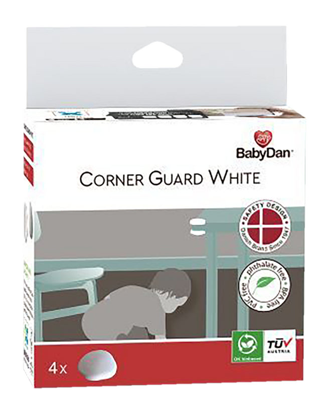 BabyDan Protection pour coins de table blanc - 4 pièces