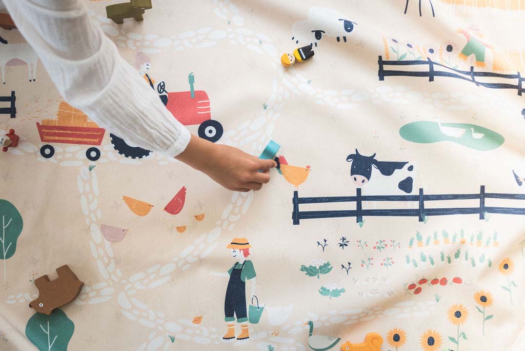 Play&Go Speeldeken /Opbergtas Noomad Farm toy