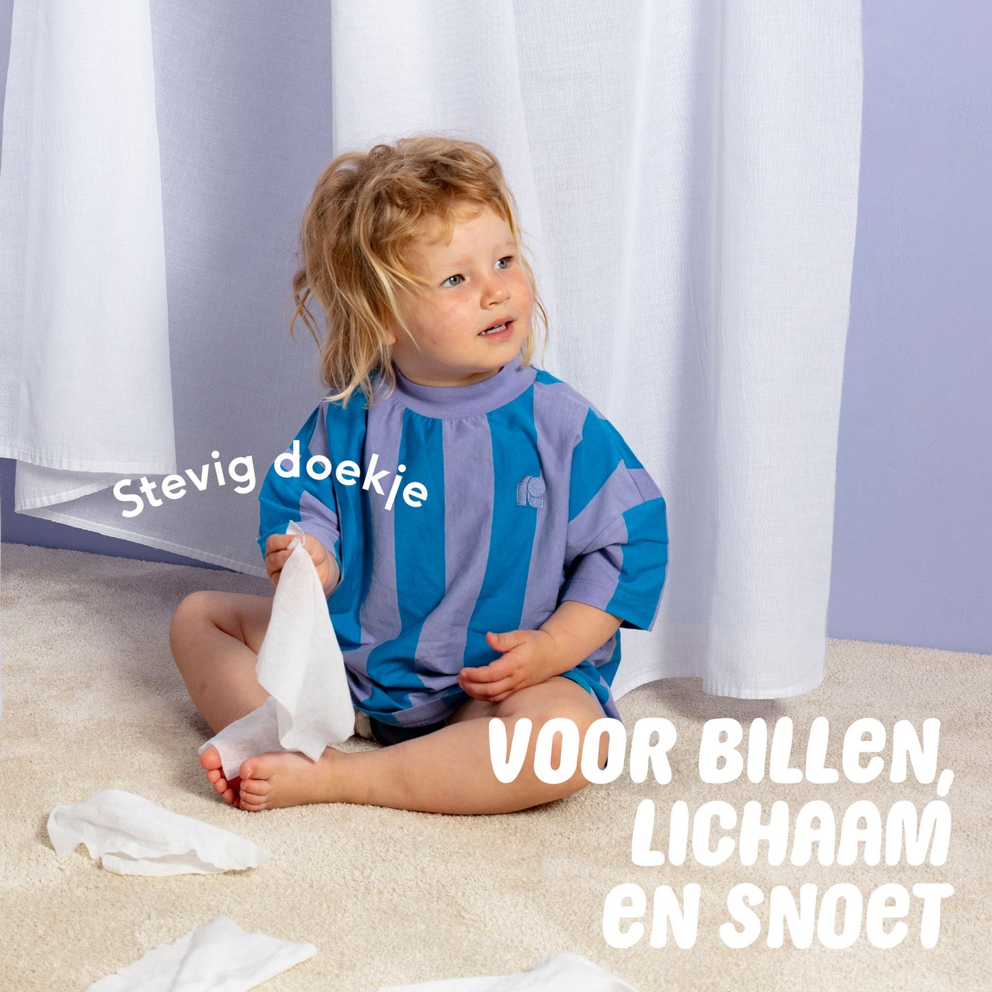 Naïf Vochtige billendoekjes Plastic Free Lotion Wipes 3 x 54 stuks