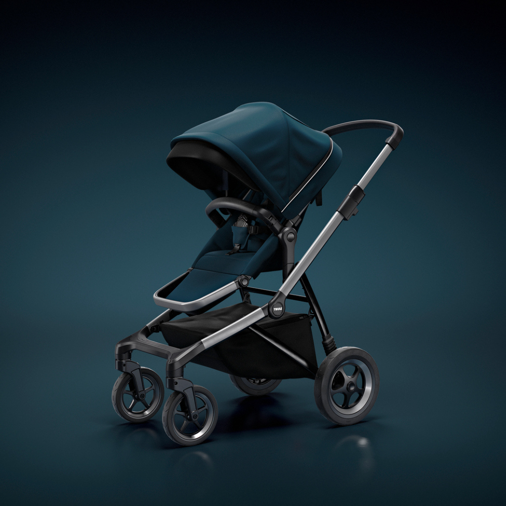 Thule Poussette Sleek + nacelle Navy Blue