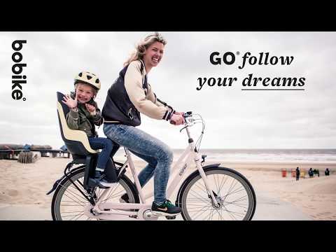 Bobike Fietsstoel GO® Maxi met slaapstand voor dragerbevestiging Black