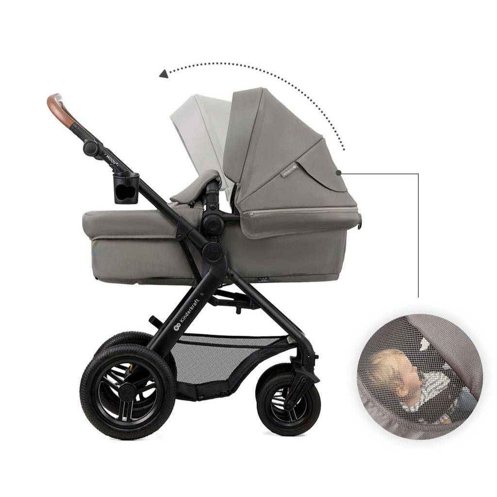 Kinderkraft Kinderwagen MOOV 2 AIR met autostoel lichtgrijs