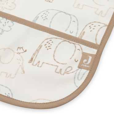 Jollein Waterbestendig slabbetje met mouwen - Elephant Tales