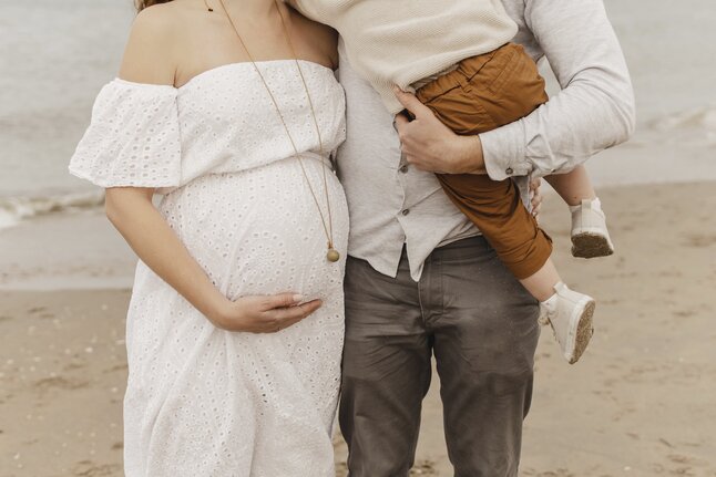 Proud Mama Grelot de grossesse or/vert